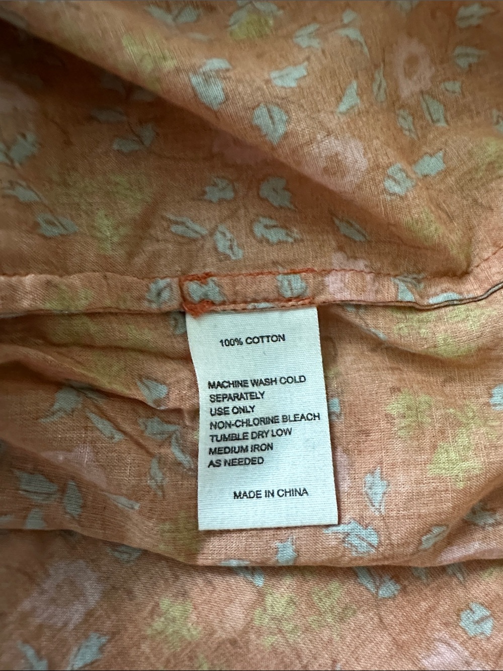 Trovata Orange Floral Flutter-Sleeve Peasant Top - Picture 4 of 4